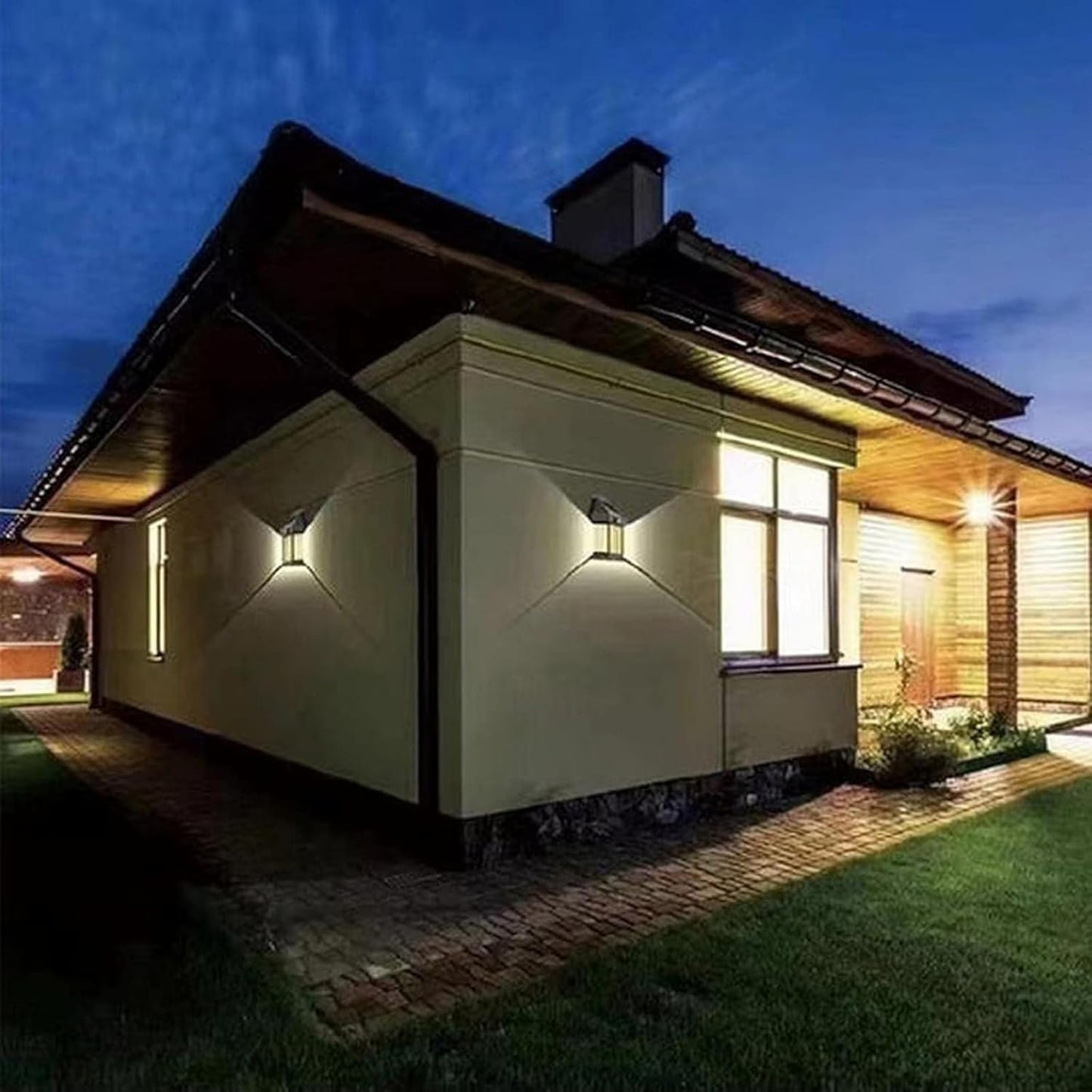 Lampe Solaire LED Murale Extérieure avec Détecteur de Mouvement
