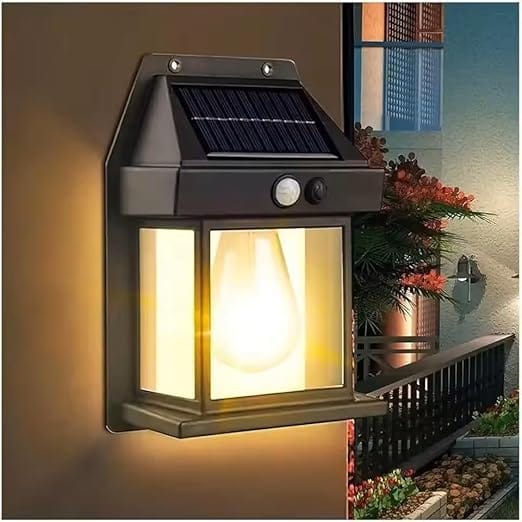 Lampe Solaire LED Murale Extérieure avec Détecteur de Mouvement